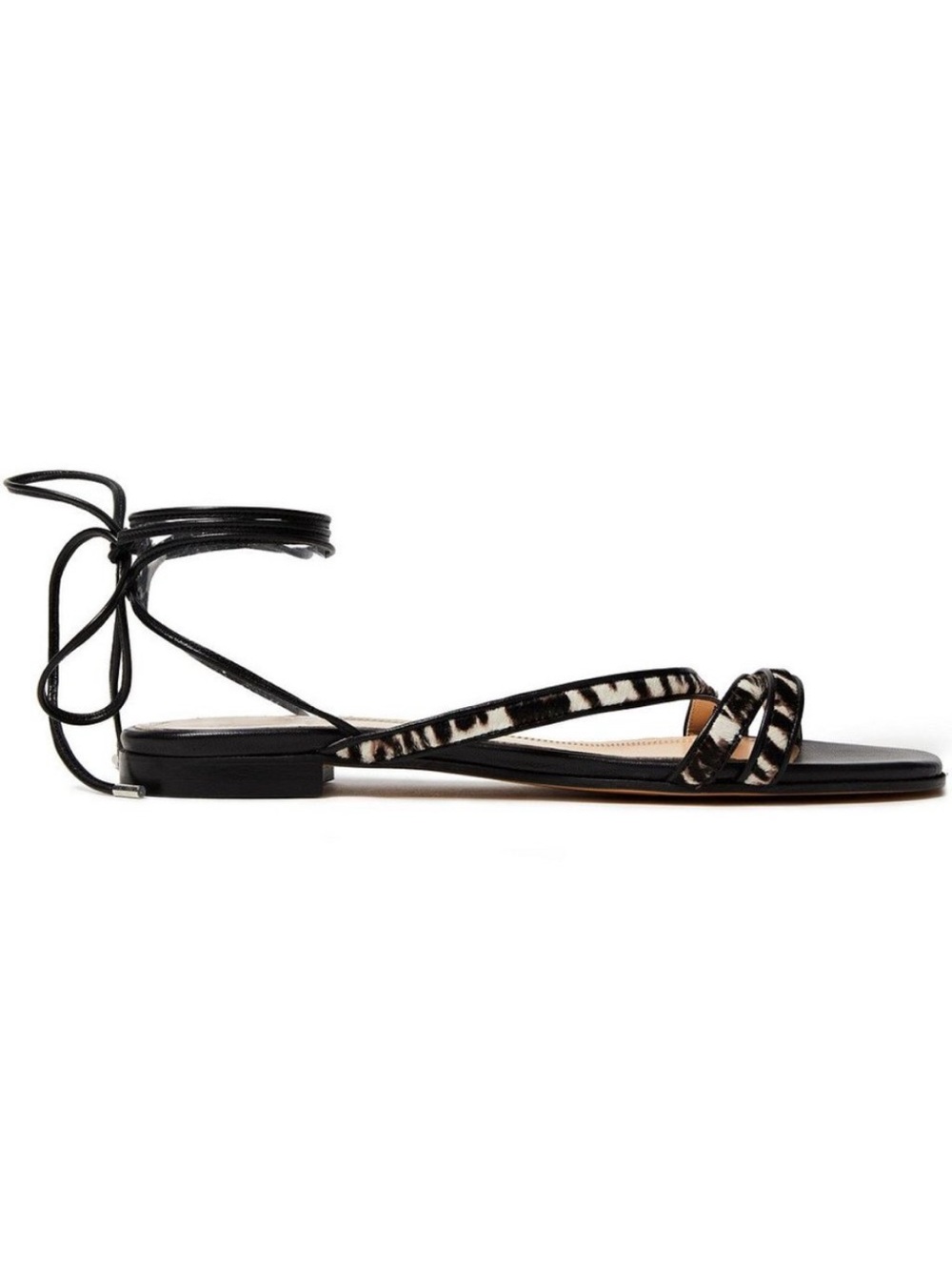 NWT Iro Puce Zebra-Print Calf Hair And Leather Sandals size 6